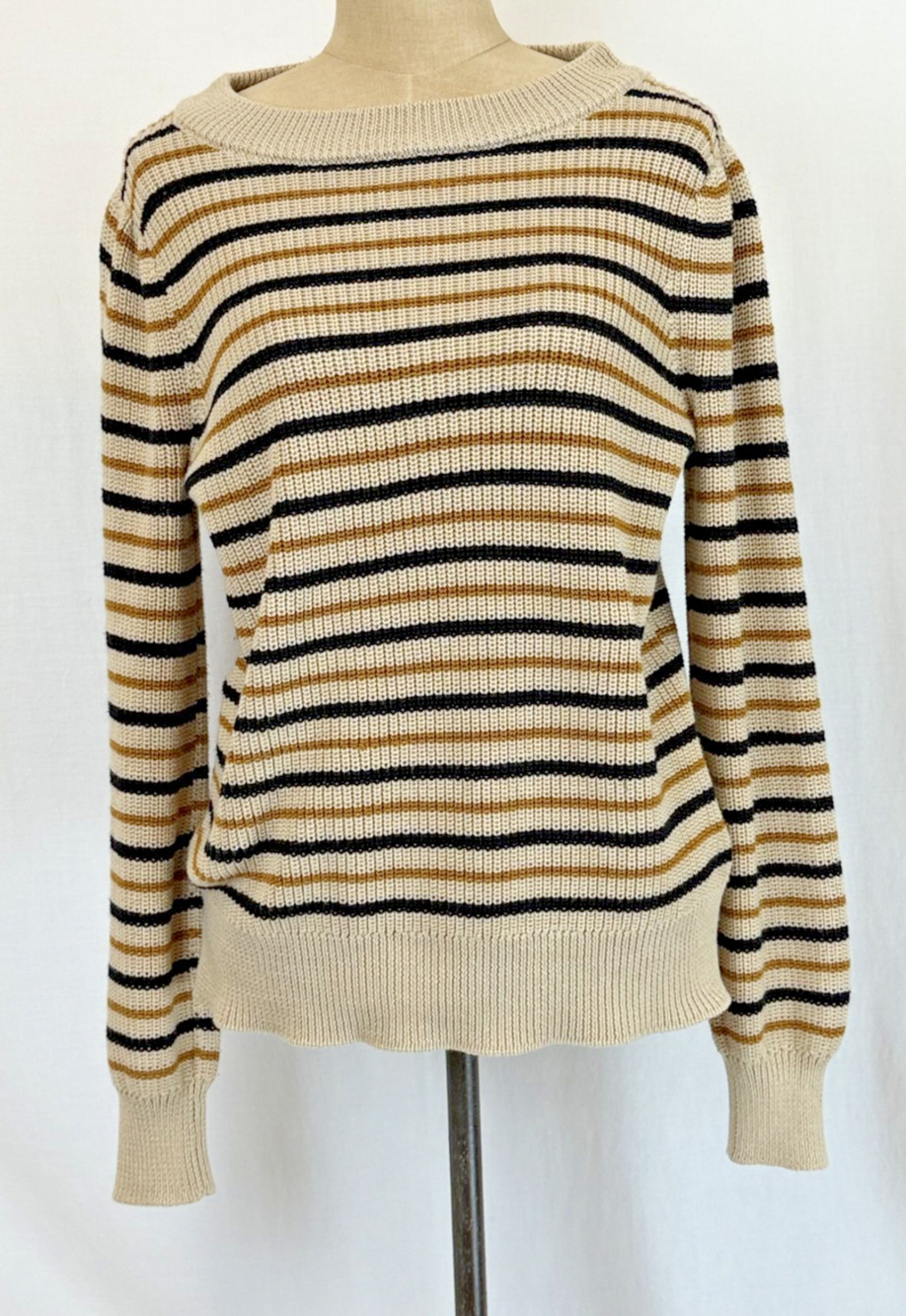 NWT Soya Concept Crewneck Multicolor Striped Cotton Blend Sweater #0416 Size XS